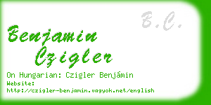 benjamin czigler business card