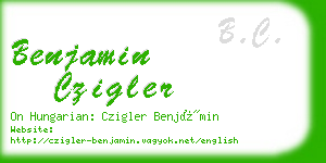 benjamin czigler business card